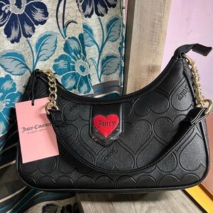 Juicy Couture Black Heart Valentines Bag